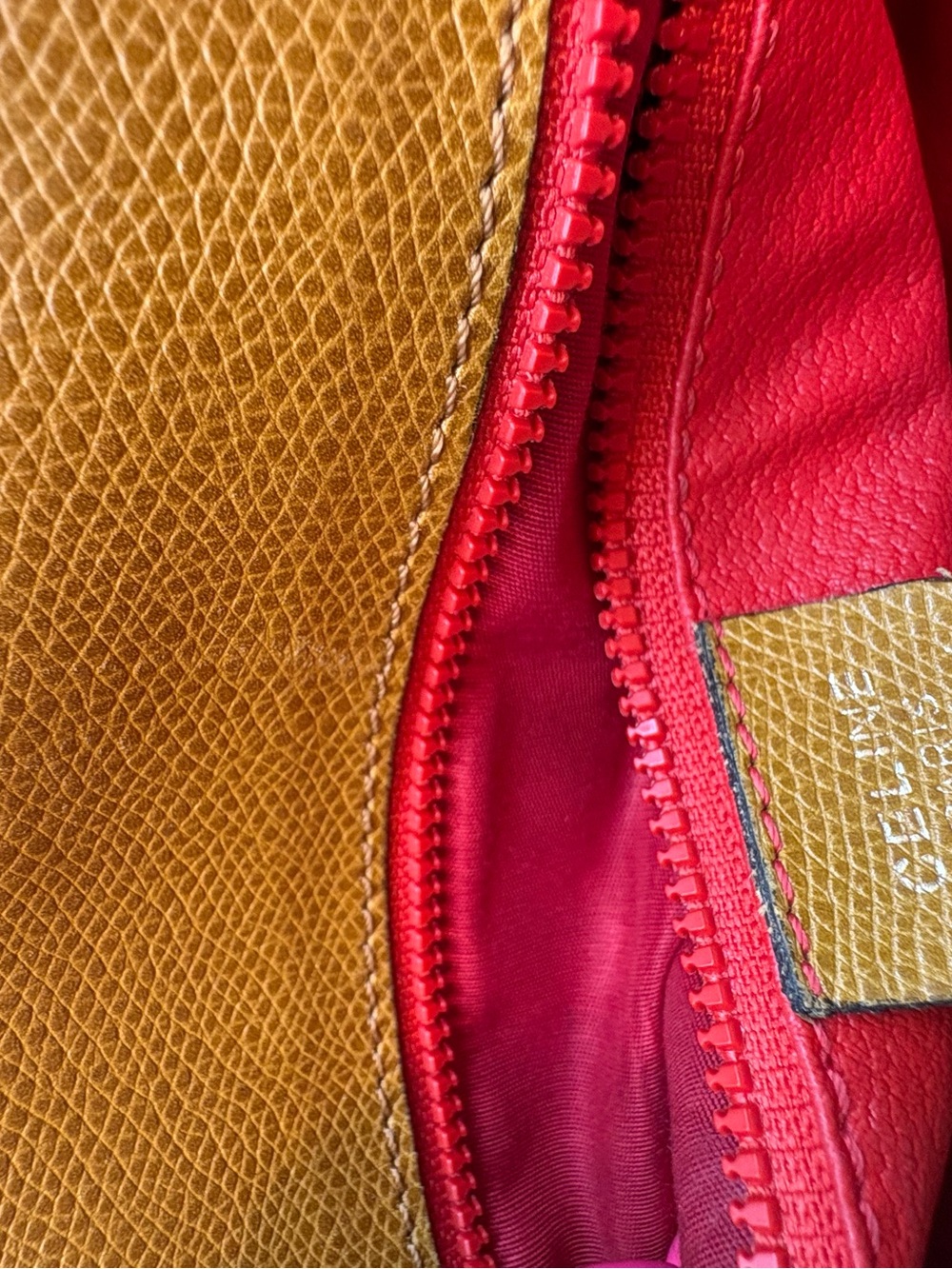 CELINE Tan Leather Crossbody Bag - Picture 5 of 6